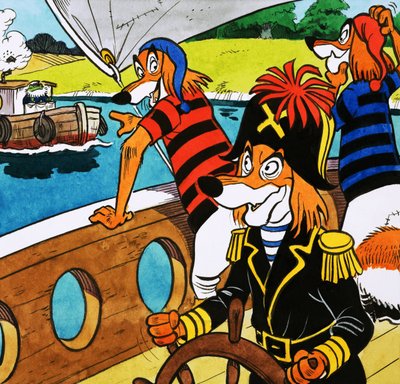 Mr Toad and dog pirates by English School