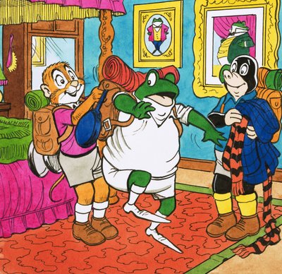 Mr Toad preparing for a hike by English School