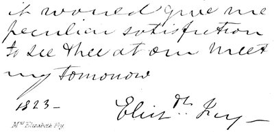 Mrs Elizabeth Fry by English School