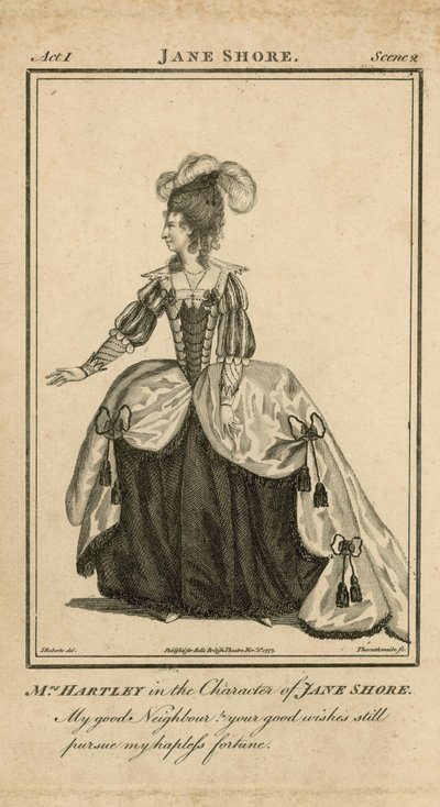 Mrs Hartley in the character of Jane Shore by English School