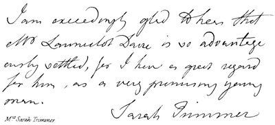 Mrs Sarah Trimmer by English School