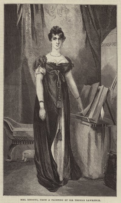 Mrs Siddons, from a Painting by Sir Thomas Lawrence by English School