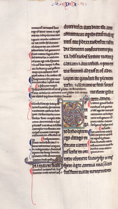 Page from a Glossed Copy of the New Testament by English School