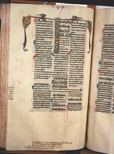 Page from a Glossed Copy of the New Testament by English School