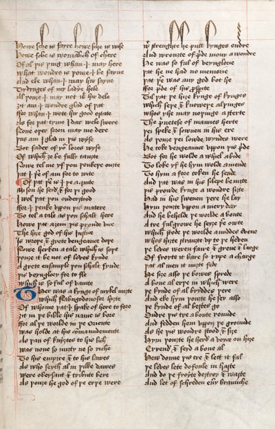 Confessio Amantis by John Gower (Ms326 f25r) by English School