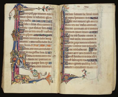 Grotesque marginal decoration from the Macclesfield Psalter, Use of Sarum, East Anglia, c.1330 by English School