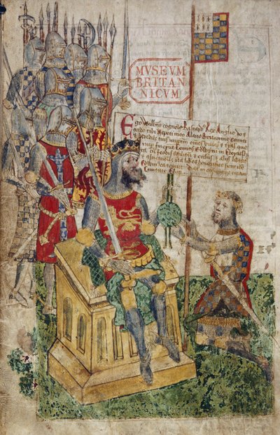 Ms Cotton Faustina B. VII, f.27 William I and Earl of Brittany, from the 