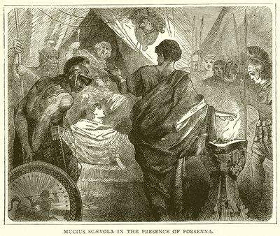 Mucius Scaevola in the Presence of Porsenna by English School