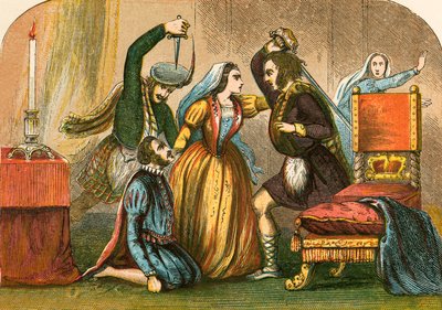 Murder of David Rizzio in the Presence of Mary Stuart by English School