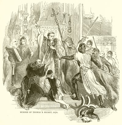 Murder of Thomas a Becket, 1170 by English School