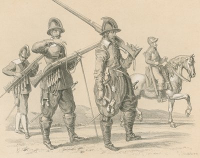 Musketeers or Fusiliers and Cavalry, About 1650 by English School