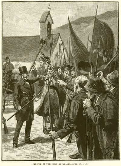 Muster of the Irish at Mullinahone by English School