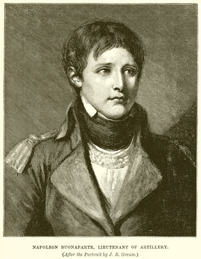 Napoleon Buonaparte, Lieutenant of Artillery by English School