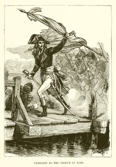 Napoleon at the Bridge of Lodi by English School