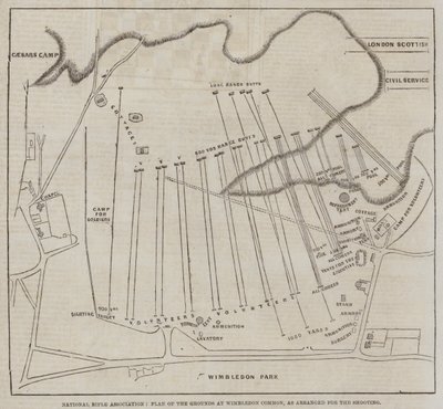 National Rifle Association, Plan of the Grounds at Wimbledon Common, as arranged for the Shooting by English School