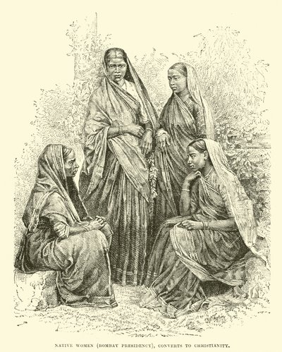 Native Women Converts to Christianity by English School