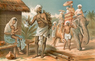 Natives of Hindoostan, Returning from the Tiger Hunt by English School