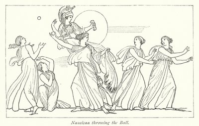 Nausicaa throwing the Ball by English School