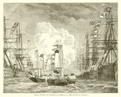 Naval Review at Spithead in Honour of the Sultan of Turkey by English School