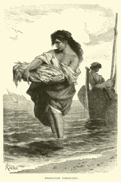 Neapolitan fisher-girl by English School