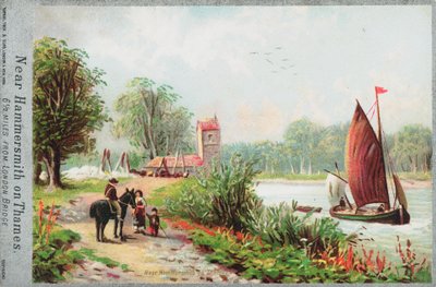 Near Hammersmith on the River Thames by English School