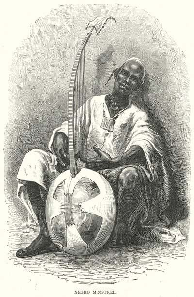 Negro Minstrel (engraving) by English School