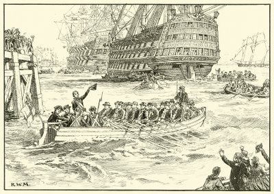 Nelson Boards His Flagship at Portsmouth by English School