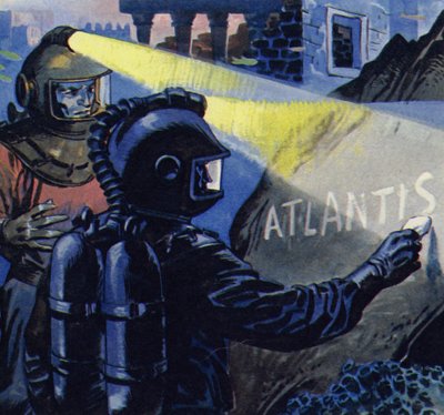 Nemo wrote Atlantis in chalk stone by English School