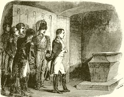 Napoleon at the Tomb of Frederick the Great by English School