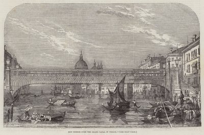 New Bridge over the Grand Canal in Venice by English School