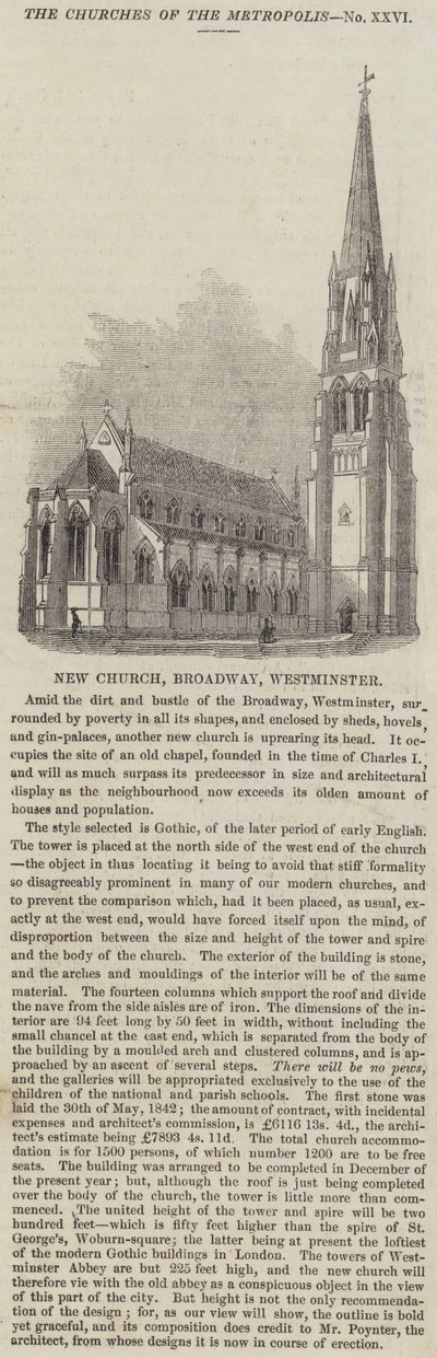 New Church, Broadway, Westminster by English School