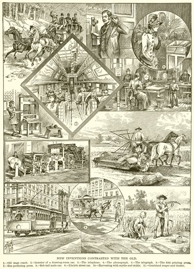 New Inventions Contrasted with the Old by English School