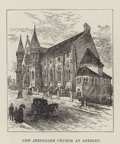 New Jerusalem Church at Anerley (engraving) by English School
