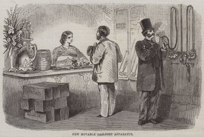 New Movable Gaslight Apparatus by English School