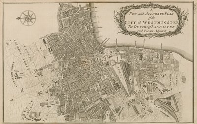 New and accurate plan of the City of Westminster, the Dutchy of Lancaster and places adjacent by English School