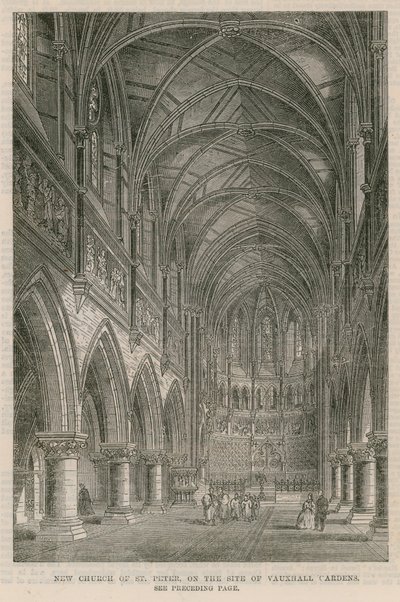 New Church of St Peter on the Site of Vauxhall Gardens by English School