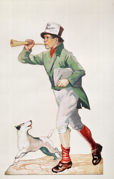 Newsboy selling 