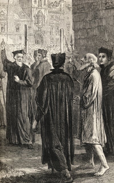 Nicholas Ridley on the Way to His Execution, c.1865 by English School