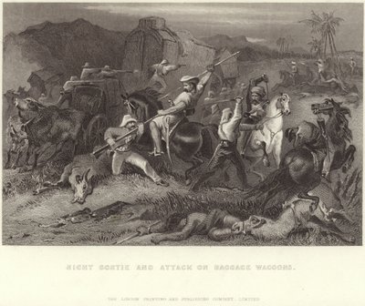 Night Sortie and Attack on Baggage Waggons by English School
