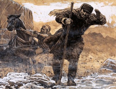 Nikolkai Prjevalsky encountered the first terror of the Gobi Desert when a sand storm engulfed him by English School