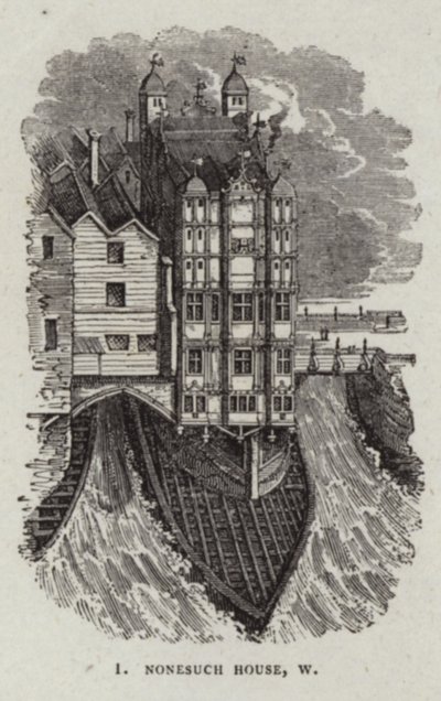 Nonesuch House on Old London Bridge by English School
