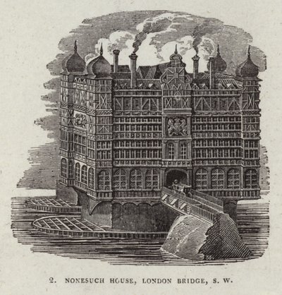 Nonesuch House on Old London Bridge by English School