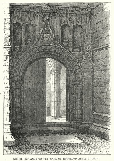 North Entrance to the Nave of Holyrood Abbey Church by English School