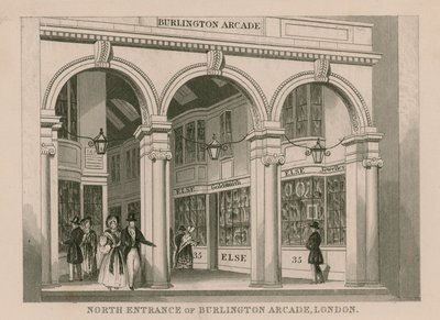 North entrance of Burlington Arcade, London by English School