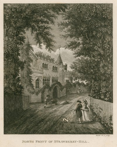 North front of Strawberry Hill, Twickenham, London by English School