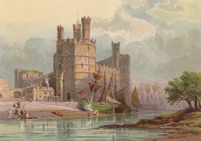 North of Wales, Carnarvon Castle by English School