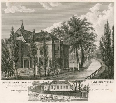North west view of Sadlers Wells, London by English School