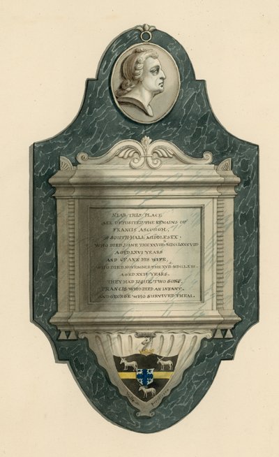 Norwood Cemetery; tomb of Francis Ascough of Southhall, Middlesex, died 1788 by English School