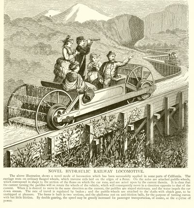 Novel Hydraulic Railway Locomotive in California by English School