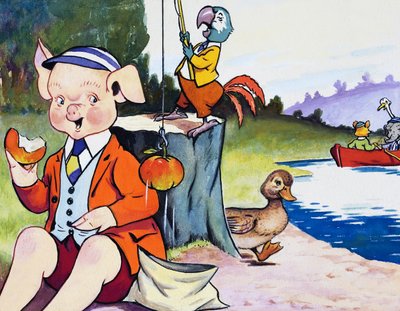Nursery animals fishing by English School